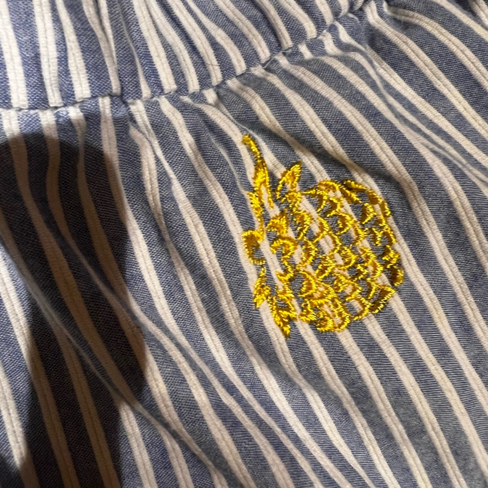 J. Crew striped tiered maxi Skirt with embroidered pineapples with POCKETS - Picture 6 of 7